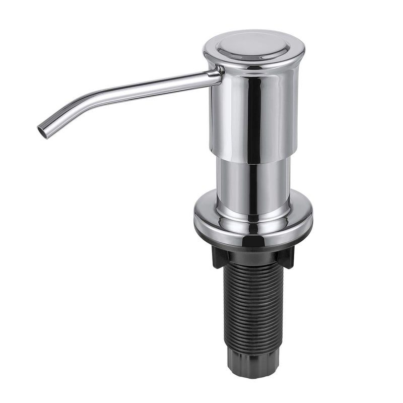 SAMODRA Sink Soap Dispenser, Stainless Steel Pump Head-Built in Design Refill Liquid from The Top with 17 OZ Bottle-3.15 Inch Threaded Tube (Chrome) - Image 5